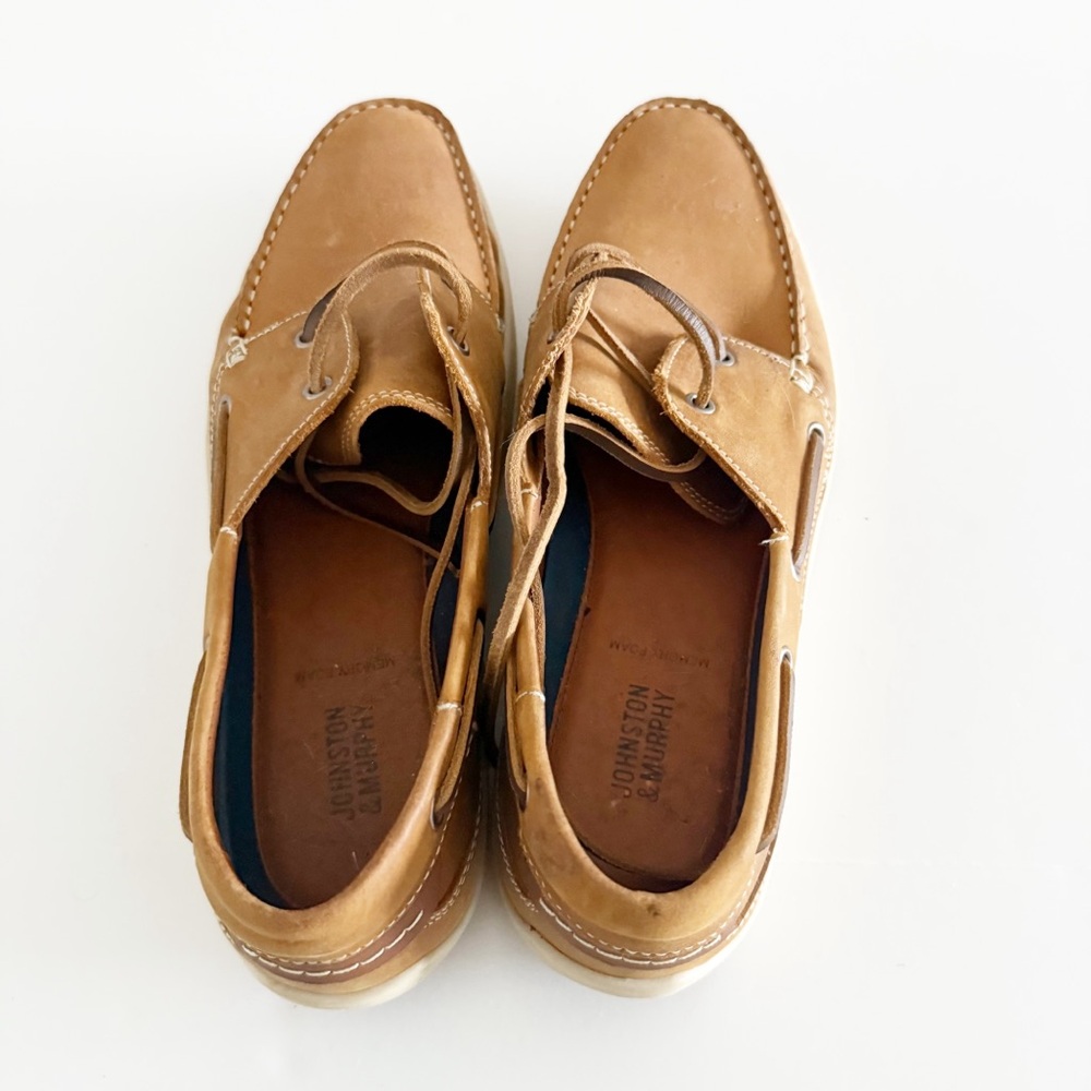 Johnston & Murphy Men's Leather Boat Shoes Size 10.5 - Picture 7 of 10